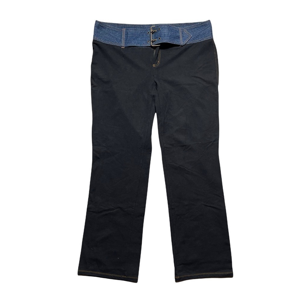 DKNY Active Black & Denim Bootcut Pants XL